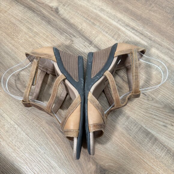 Fly London Brown Leather Wedge Strappy Sandal 39 - Picture 4 of 10